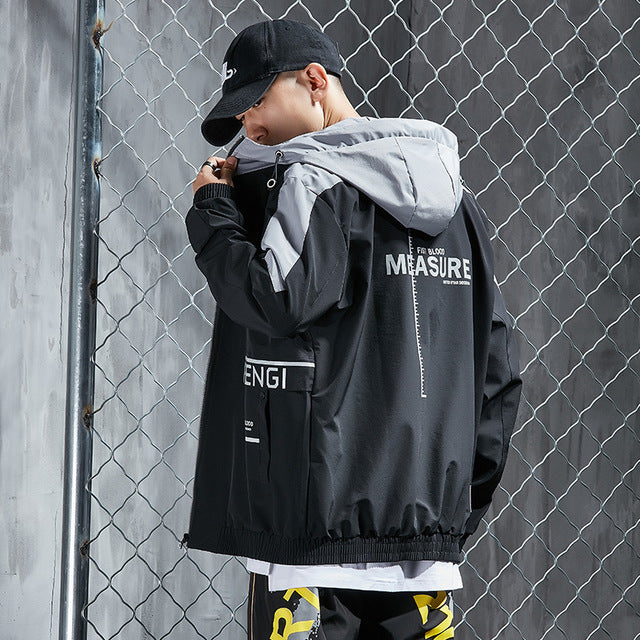 Hip Hop Jackets Men Streetwear Jacket For Man Clothing Harajuku Hooded Male Clothes Outerwear Casual Track Jacket Techwear