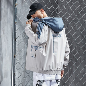 Hip Hop Jackets Men Streetwear Jacket For Man Clothing Harajuku Hooded Male Clothes Outerwear Casual Track Jacket Techwear