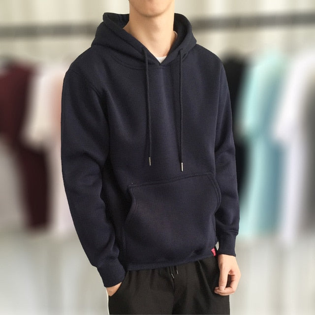 2020 New Hoodies male Long sleeve men sport hoodies Pure color  hoodie Student youth hoodie Interesting cotton clothes harajuku