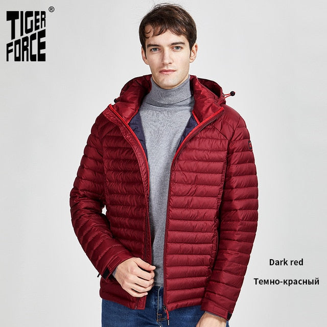 Tiger Force 2020 new  Casual  men spring autumn jacket  high fashion hidden hood clothes Male outerwear zippers Parkas  50628