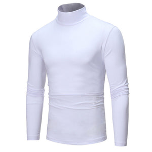 New arrival solid casual autumn Men's Winter Warm Cotton High Neck Pullover Sweater Tops Turtleneck plus size M-2XL