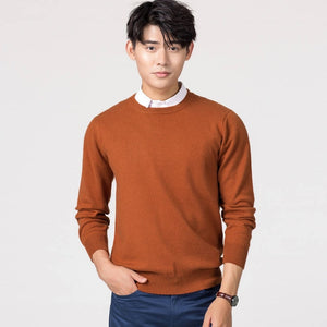 Man Pullovers Winter New Fashion Vneck Sweater Cashmere and Wool Knitted Jumpers Men Woolen Clothes Hot Sale Standard Male Tops