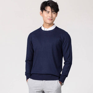 Man Pullovers Winter New Fashion Vneck Sweater Cashmere and Wool Knitted Jumpers Men Woolen Clothes Hot Sale Standard Male Tops