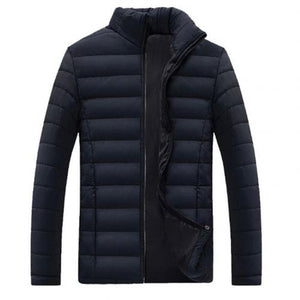 New Men Winter Warm Out Wear Large size men's long sleeve stand collar cotton business casual zipper warm cotton jacket