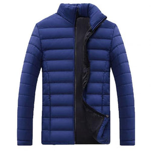 New Men Winter Warm Out Wear Large size men's long sleeve stand collar cotton business casual zipper warm cotton jacket