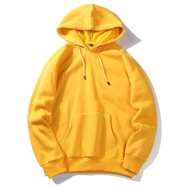 De sudaderas con capucha de lana caliente los hombres sudaderas 2020 nueva primavera otoño Blanco sólido Color ropa informal estilo hip hop Sudadera con capucha ropa de hombre de la UE tamaño XXL