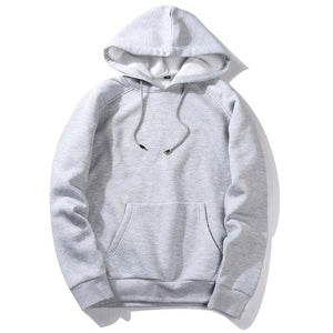 De sudaderas con capucha de lana caliente los hombres sudaderas 2020 nueva primavera otoño Blanco sólido Color ropa informal estilo hip hop Sudadera con capucha ropa de hombre de la UE tamaño XXL