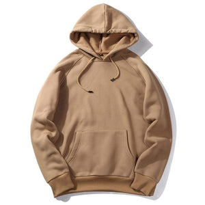 De sudaderas con capucha de lana caliente los hombres sudaderas 2020 nueva primavera otoño Blanco sólido Color ropa informal estilo hip hop Sudadera con capucha ropa de hombre de la UE tamaño XXL