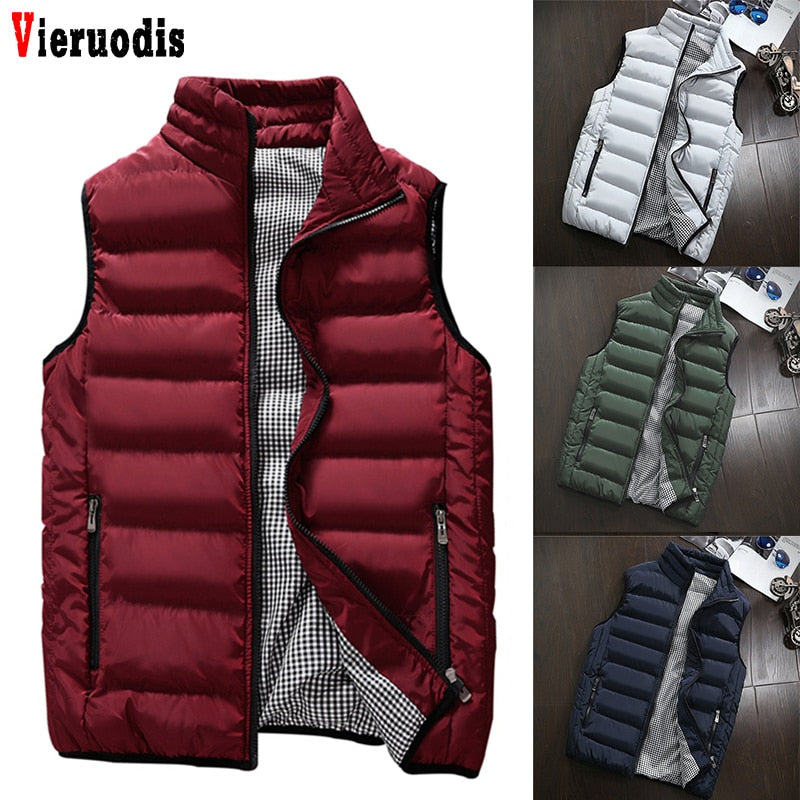 Spring Autumn Men New Stylish 2019 Vest Mens Plus Size 5XLWarm Sleeveless Jacket Men Winter Waistcoat Men's Vest Casual Coats